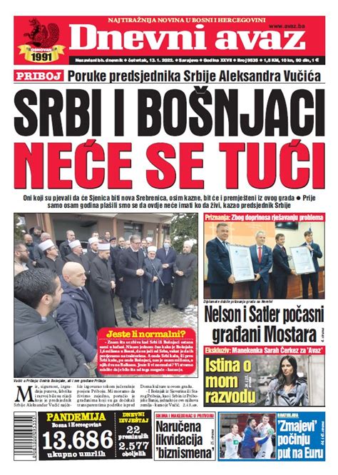 dnevni avaz|dnevni avaz današnje novine.